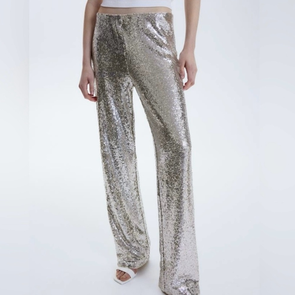 H&M Silver Sequin Women's Pants